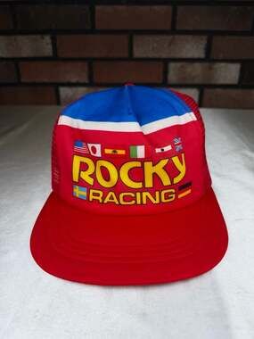 Vintage Rare Rocky Racing International SnapBack Trucket Hat Cap